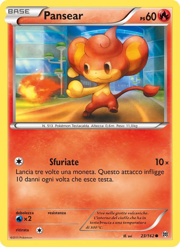 Pansear 023/165 — Turbo Blitz (Italian Pokémon TCG card)
