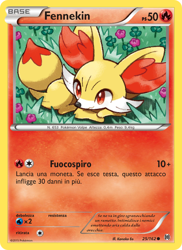 Fennekin 025/165 — Turbo Blitz (Italian Pokémon TCG card)