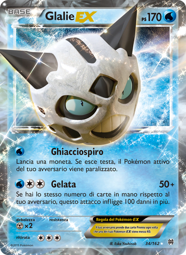 Glalie EX 034/165 — Turbo Blitz (Italian Pokémon TCG card)