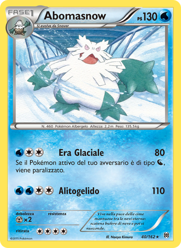 Abomasnow 040/165 — Turbo Blitz (Italian Pokémon TCG card)