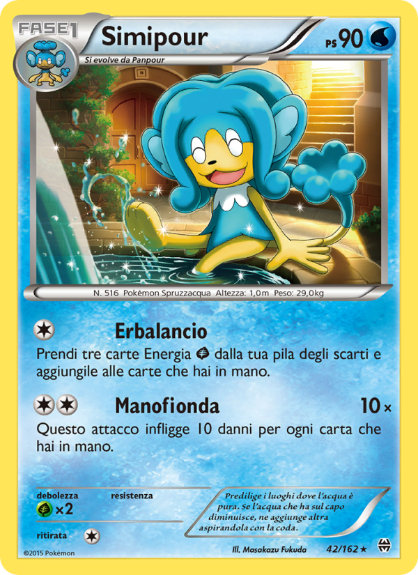 Simipour 042/165 — Turbo Blitz (Italian Pokémon TCG card)
