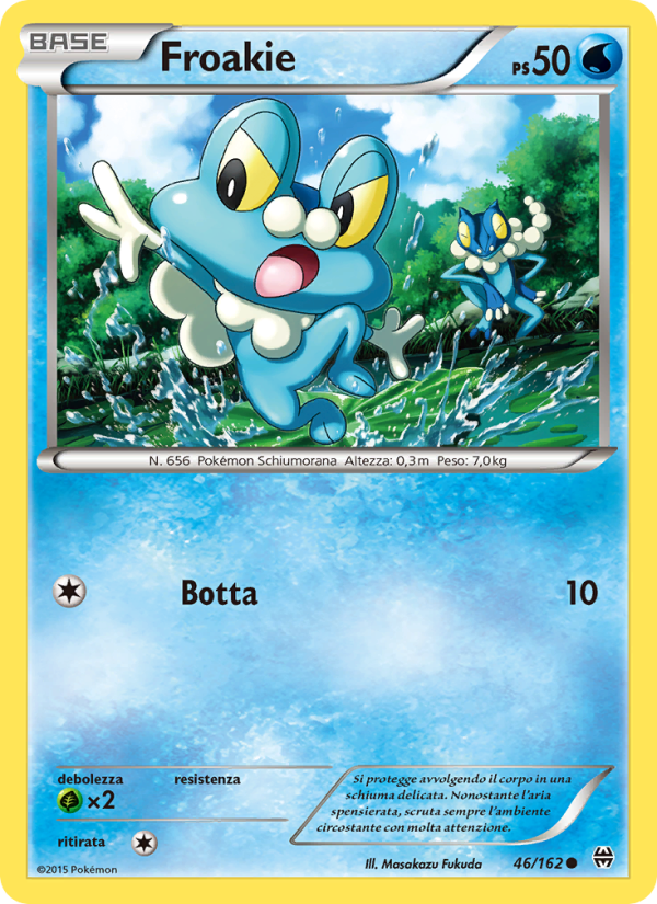 Froakie 046/165 — Turbo Blitz (Italian Pokémon TCG card)