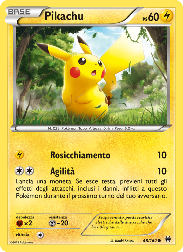 Pikachu 048/165 — Turbo Blitz (Italian Pokémon TCG card)