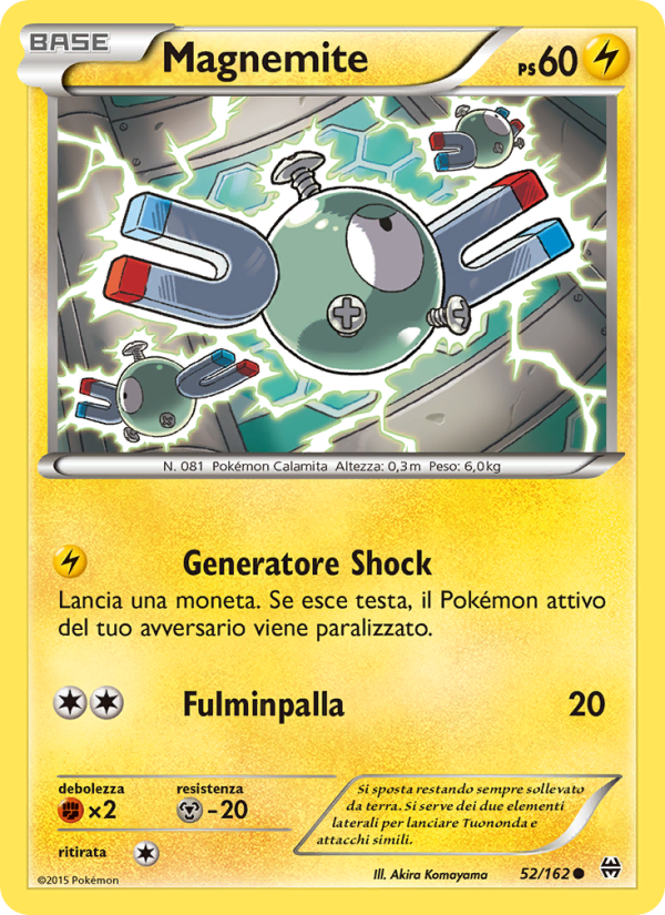 Magnemite 052/165 — Turbo Blitz (Italian Pokémon TCG card)
