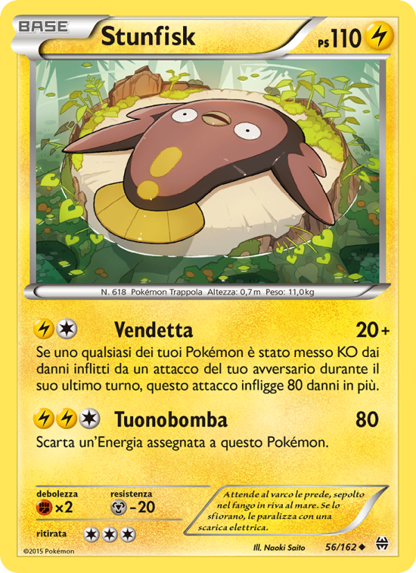 Stunfisk 056/165 — Turbo Blitz (Italian Pokémon TCG card)