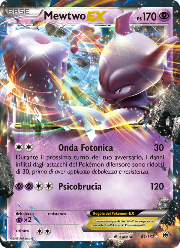 Mewtwo EX 061/165 — Turbo Blitz (Italian Pokémon TCG card)