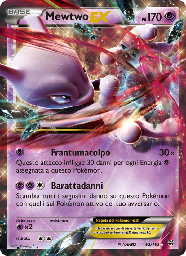 Mewtwo EX 062/165 — Turbo Blitz (Italian Pokémon TCG card)