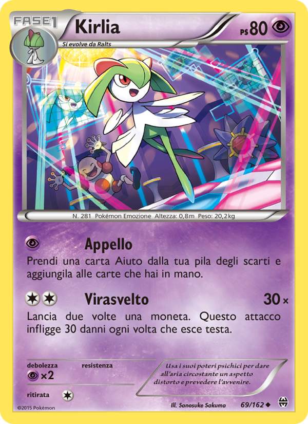 Kirlia 069/165 — Turbo Blitz (Italian Pokémon TCG card)
