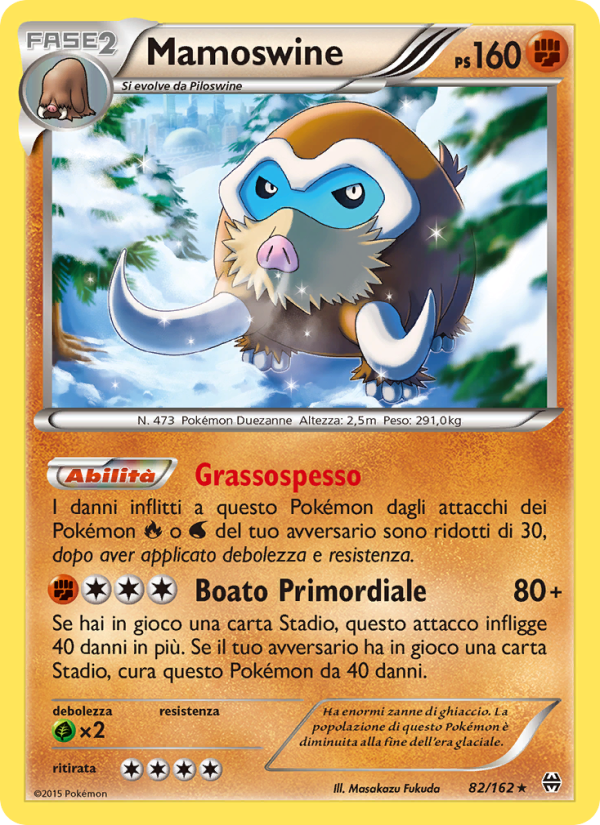 Mamoswine 082/165 — Turbo Blitz (Italian Pokémon TCG card)