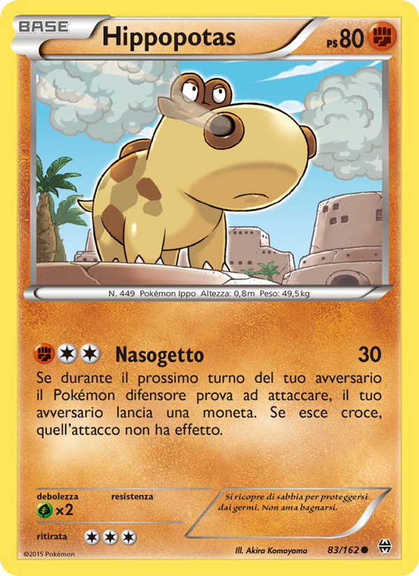 Hippopotas 083/165 — Turbo Blitz (Italian Pokémon TCG card)