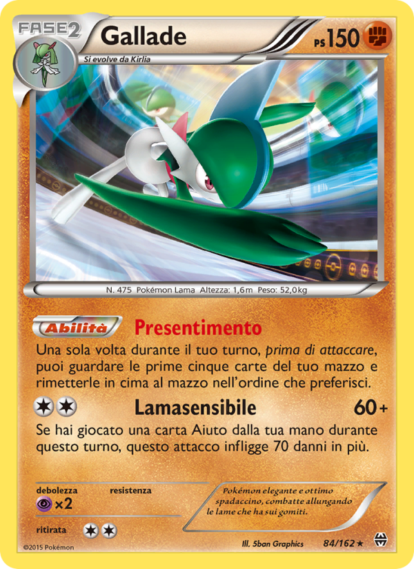 Gallade 084/165 — Turbo Blitz (Italian Pokémon TCG card)