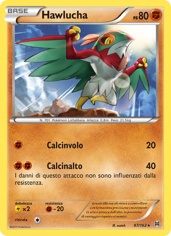 Hawlucha 087/165 — Turbo Blitz (Italian Pokémon TCG card)