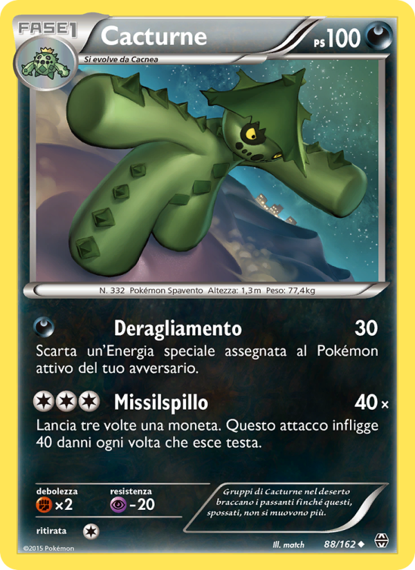 Cacturne 088/165 — Turbo Blitz (Italian Pokémon TCG card)