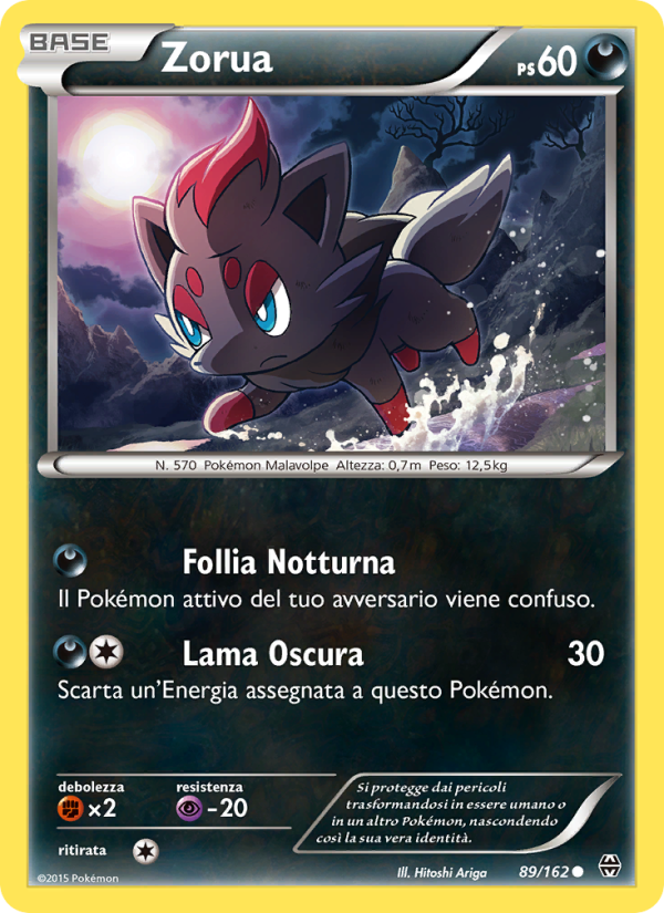 Zorua 089/165 — Turbo Blitz (Italian Pokémon TCG card)