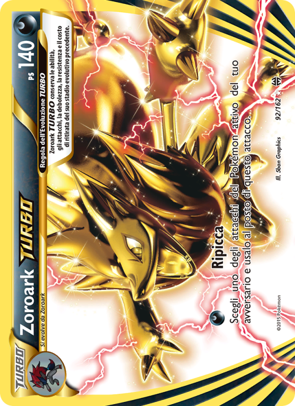 Zoroark TURBO 092/165 — Turbo Blitz (Italian Pokémon TCG card)