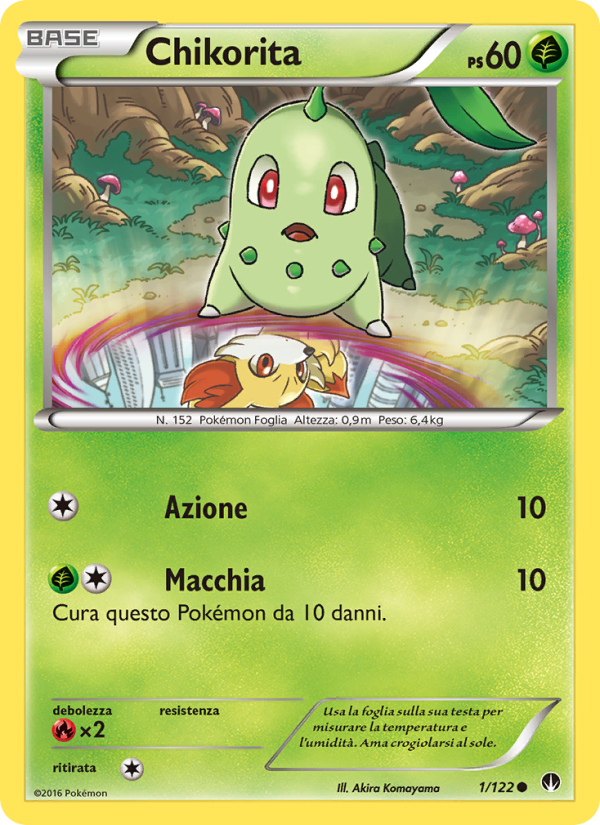 Chikorita 001/126 — Turbo Crash (Italian Pokémon TCG card)