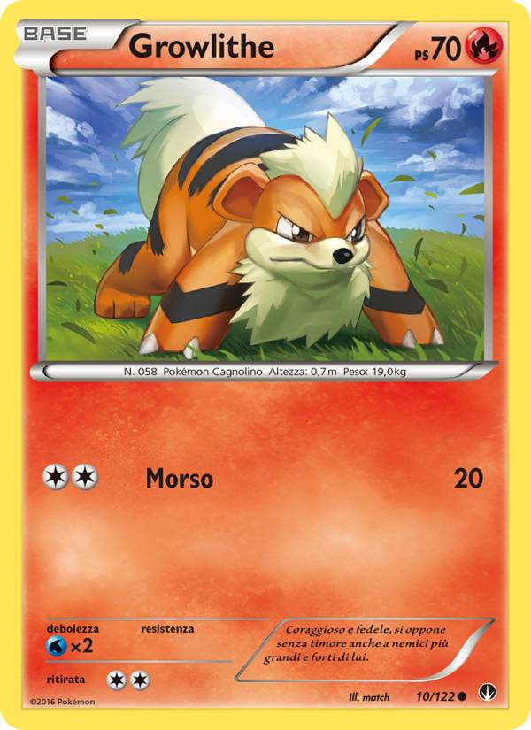 Growlithe 010/126 — Turbo Crash (Italian Pokémon TCG card)