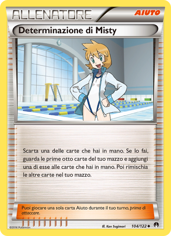 Determinazione di Misty 104/126 — Turbo Crash (Italian Pokémon TCG card)