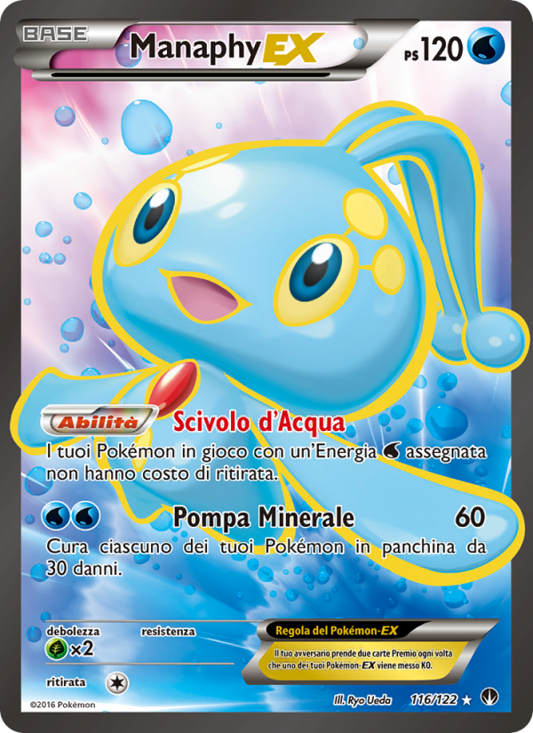 Manaphy EX 116/126 — Turbo Crash (Italian Pokémon TCG card)