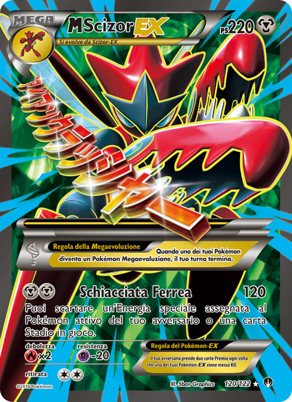 M Scizor EX 120/126 — Turbo Crash (Italian Pokémon TCG card)