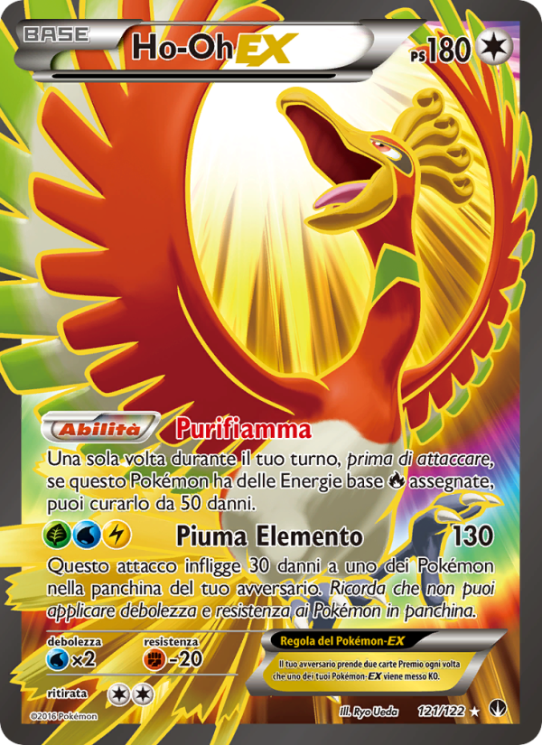 Ho-Oh EX 121/126 — Turbo Crash (Italian Pokémon TCG card)