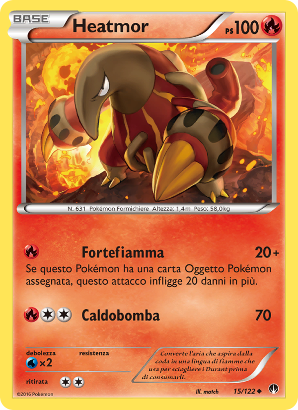 Heatmor 015/126 — Turbo Crash (Italian Pokémon TCG card)