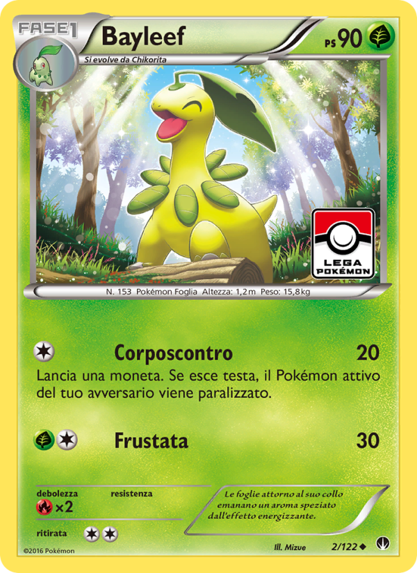 Bayleef 002/126 — Turbo Crash (Italian Pokémon TCG card)