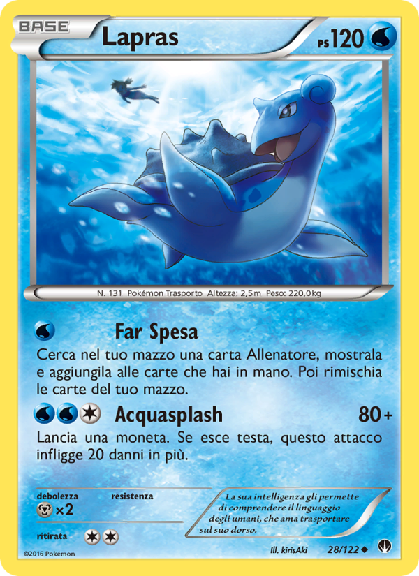 Lapras 028/126 — Turbo Crash (Italian Pokémon TCG card)