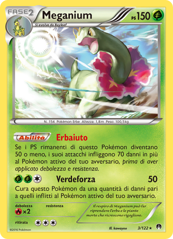 Meganium 003/126 — Turbo Crash (Italian Pokémon TCG card)