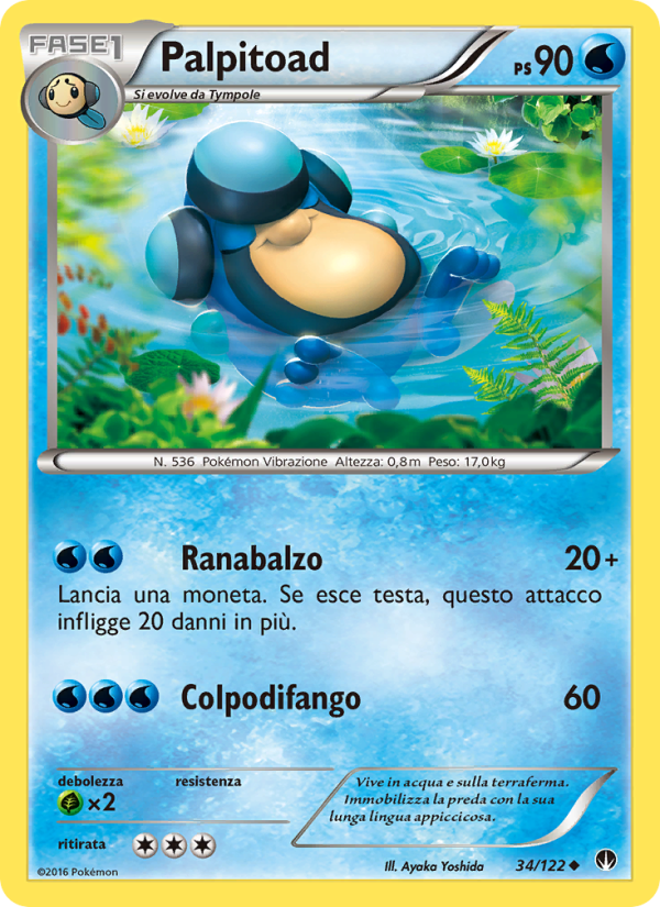 Palpitoad 034/126 — Turbo Crash (Italian Pokémon TCG card)