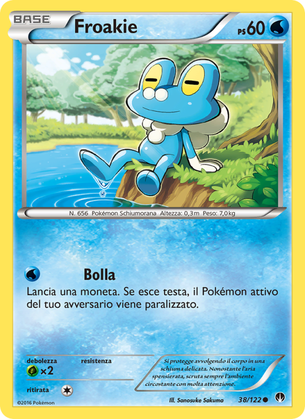 Froakie 038/126 — Turbo Crash (Italian Pokémon TCG card)