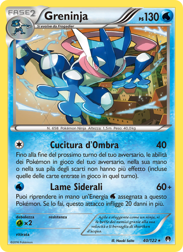 Greninja 040/126 — Turbo Crash (Italian Pokémon TCG card)