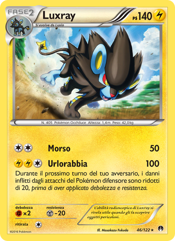 Luxray 046/126 — Turbo Crash (Italian Pokémon TCG card)
