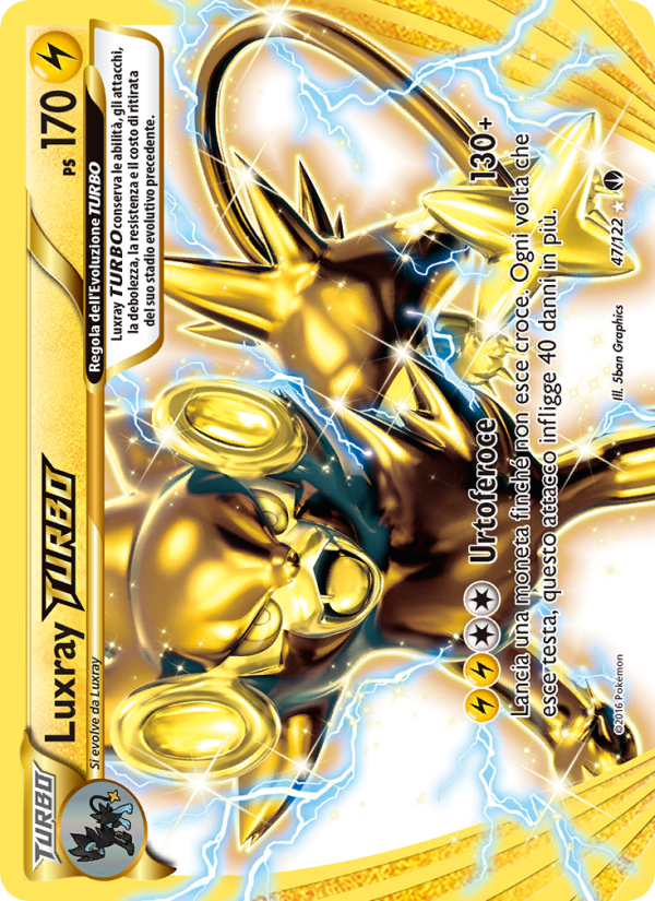 Luxray TURBO 047/126 — Turbo Crash (Italian Pokémon TCG card)