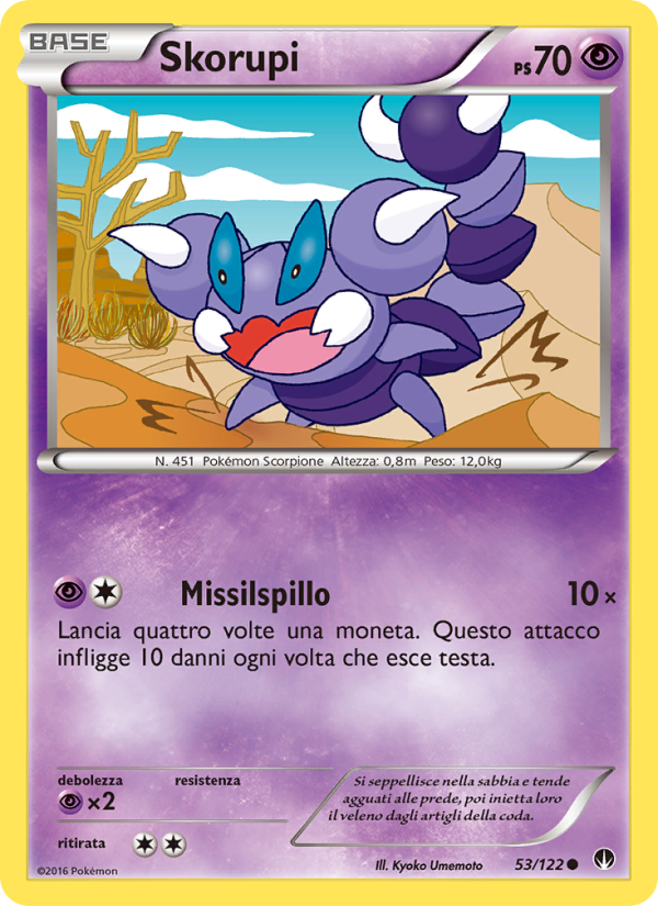 Skorupi 053/126 — Turbo Crash (Italian Pokémon TCG card)