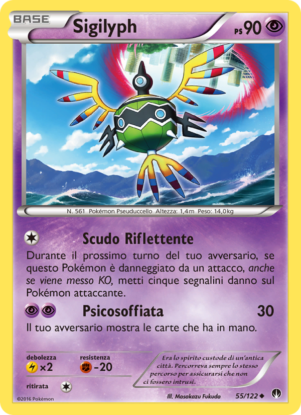 Sigilyph 055/126 — Turbo Crash (Italian Pokémon TCG card)