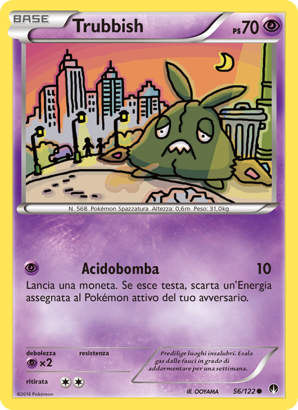 Trubbish 056/126 — Turbo Crash (Italian Pokémon TCG card)
