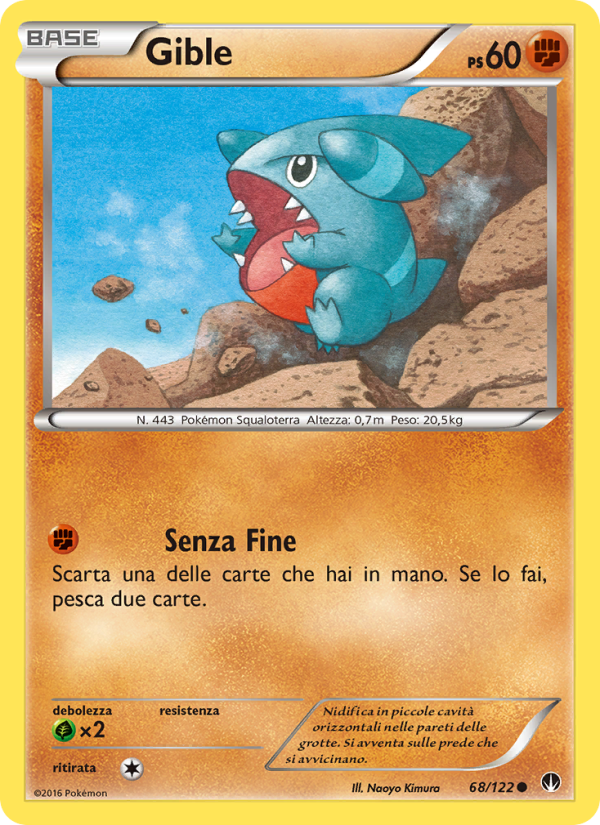 Gible 068/126 — Turbo Crash (Italian Pokémon TCG card)