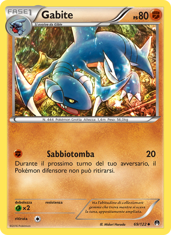 Gabite 069/126 — Turbo Crash (Italian Pokémon TCG card)