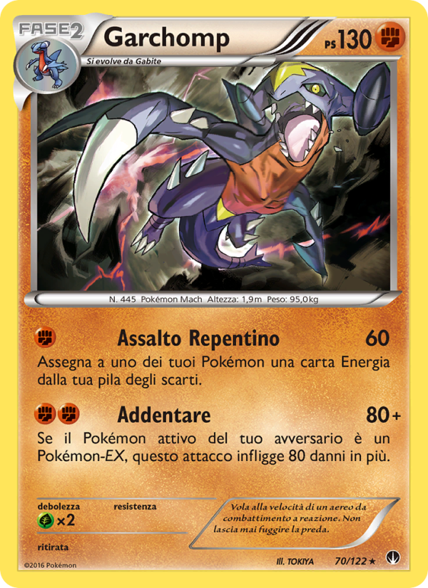 Garchomp 070/126 — Turbo Crash (Italian Pokémon TCG card)