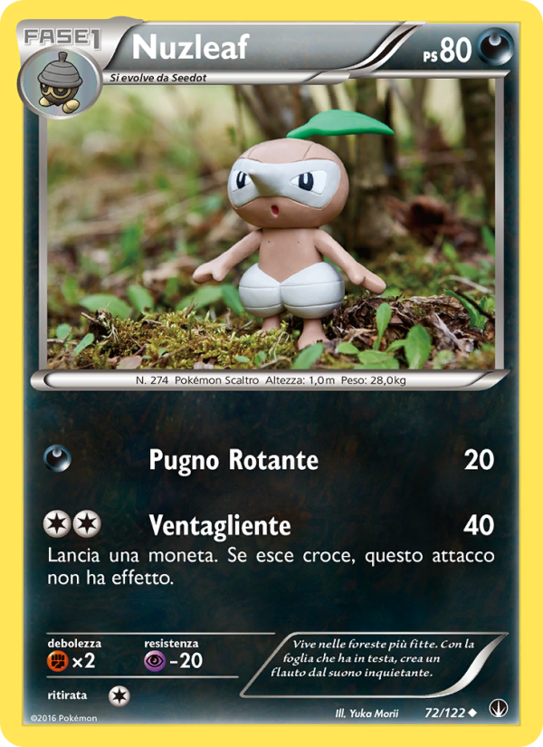 Nuzleaf 072/126 — Turbo Crash (Italian Pokémon TCG card)