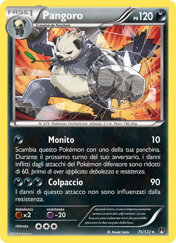 Pangoro 075/126 — Turbo Crash (Italian Pokémon TCG card)