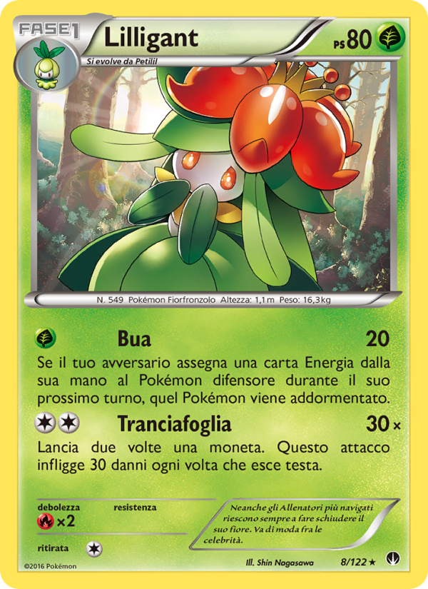 Lilligant 008/126 — Turbo Crash (Italian Pokémon TCG card)