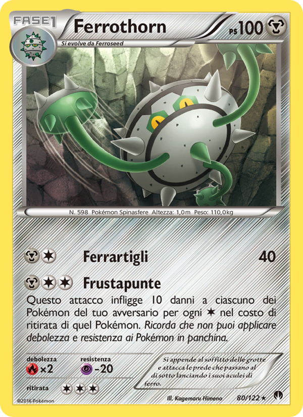 Ferrothorn 080/126 — Turbo Crash (Italian Pokémon TCG card)