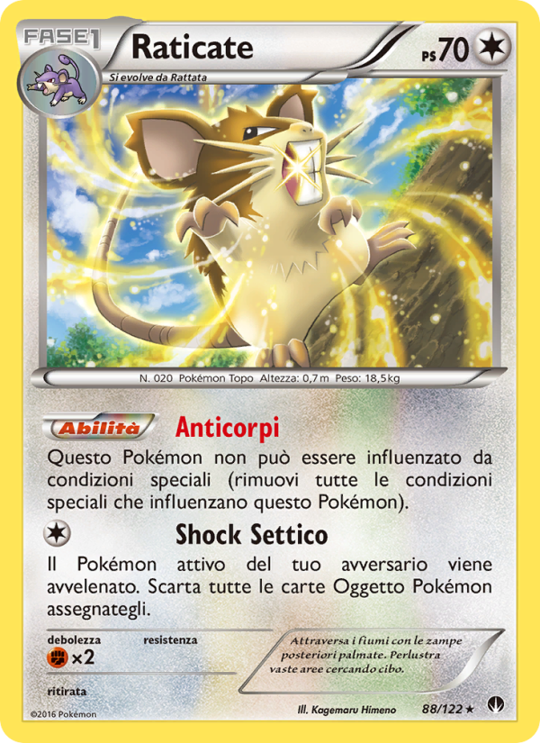 Raticate 088/126 — Turbo Crash (Italian Pokémon TCG card)