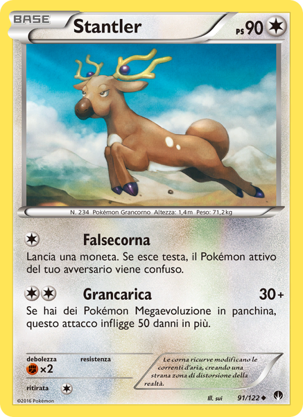 Stantler 091/126 — Turbo Crash (Italian Pokémon TCG card)