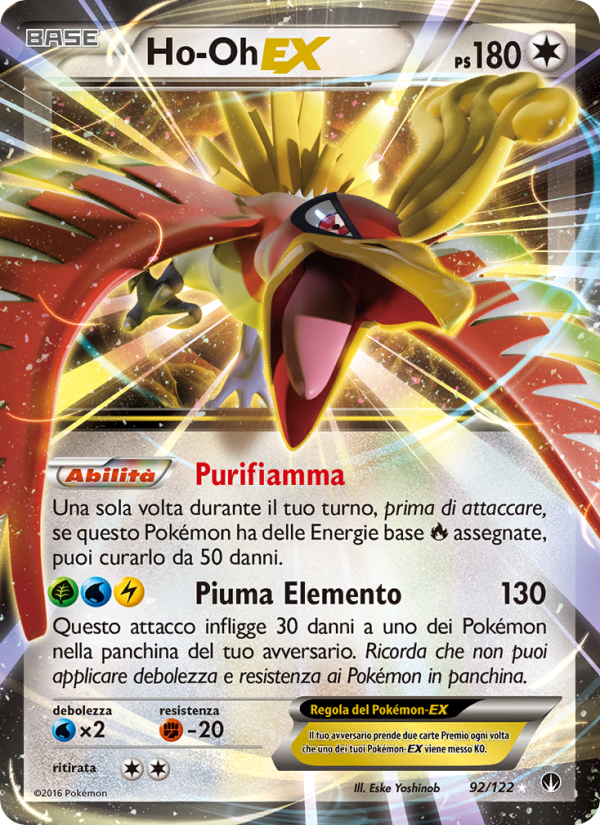 Ho-Oh EX 092/126 — Turbo Crash (Italian Pokémon TCG card)
