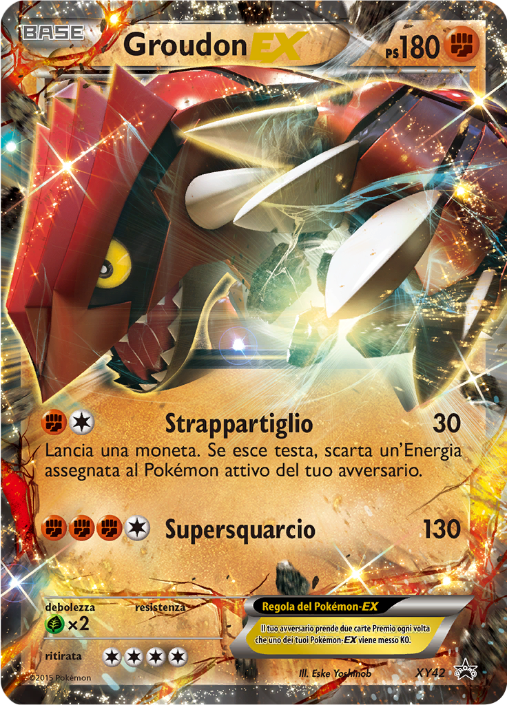 Groudon-EX XY42 — XY Promo (Italian Pokémon TCG card)