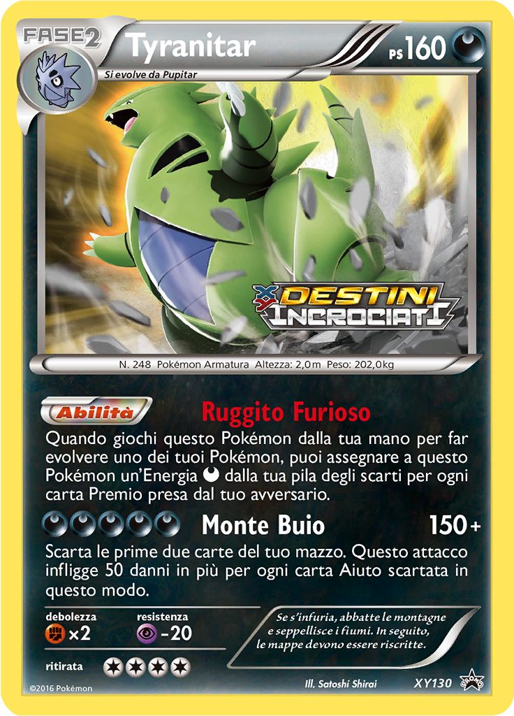 Tyranitar XY130 — XY Promo (Italian Pokémon TCG card)