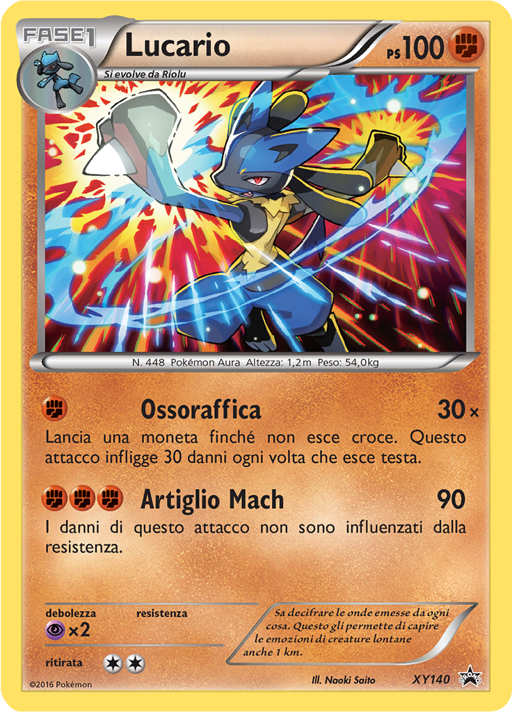 Lucario XY140 — XY Promo (Italian Pokémon TCG card)